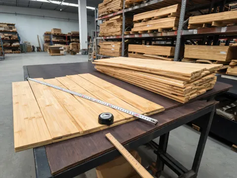 Bamboo material receiving bench